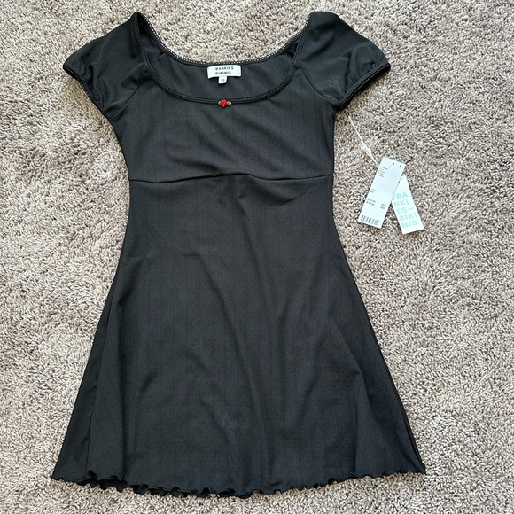 NWT Frankies Bikinis X Out From Under Rue Pointelle Mini Dress XS - Picture 5 of 7